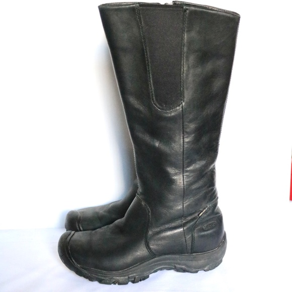 KEEN Silverton Black Leather Tall Winter Waterproof Boots Women's 7.5 Winter - Picture 5 of 13